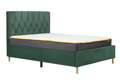 4ft Small Double Loxey Velvet velour Green fabric bed frame 1